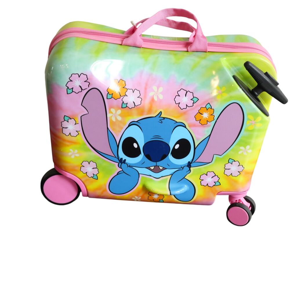 NEW Lilo And Stitch 18" Kids Ride on Suitcase Luggage Hard Shell w/ Handle - Picture 2 of 10